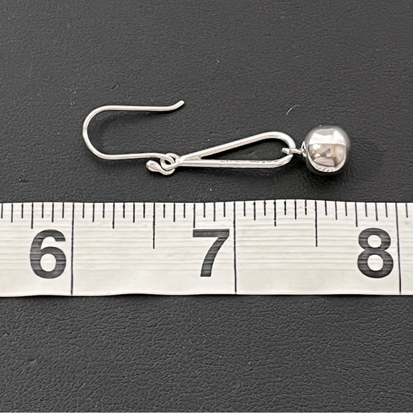 🔴SALE🔴 Vintage Mexican handmade artisan sterling silver ball dangle earrings - Picture 5 of 6